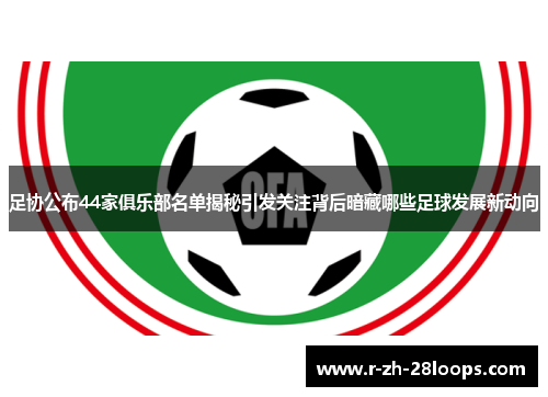 足协公布44家俱乐部名单揭秘引发关注背后暗藏哪些足球发展新动向 足协公布44家俱乐部名单揭秘引发关注背后暗藏哪些足球发展新动向